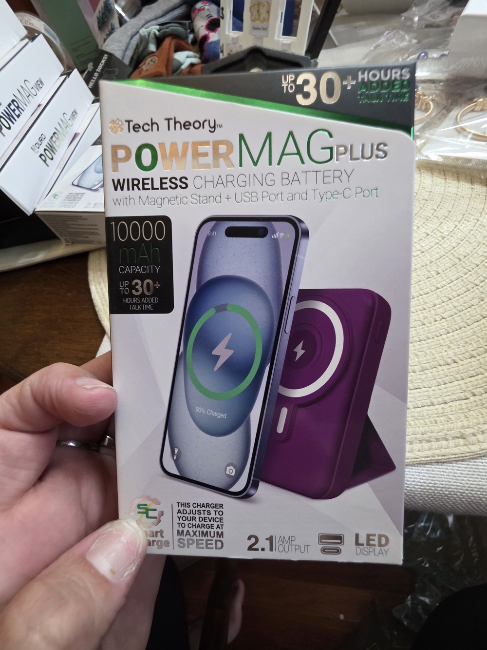 Theory PowerMag Plus Wireless Charging Battery Pack - Purple